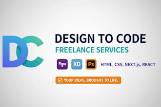 turn your designs into clean HTML react js or next js webpages