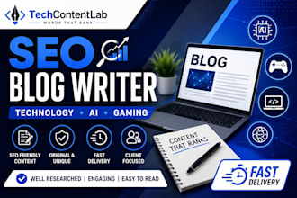 write SEO blog posts on ai, technology, gaming, and software