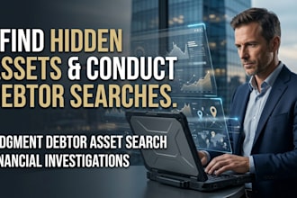conduct a judgment debtor asset search and locate hidden assets