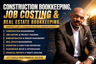 do construction bookkeeping, job costing and real estate bookkeeping