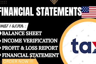 prepare comfort letters, income verification, and financial statements