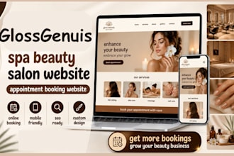 design glossgenius spa beauty hair salon appointment booking wordpress website