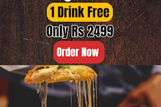 design restaurant food poster and menu in canva