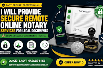 provide secure remote online notary services for legal documents