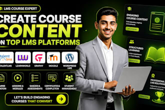 create course content on talentlms, learnworld, graphy, h5p and moodle lms