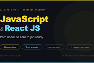 teach you javascript and react step by step from zero