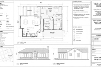 create building permit drawings, city permit plan, autocad drafting