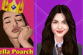draw your photo into anime vector portrait