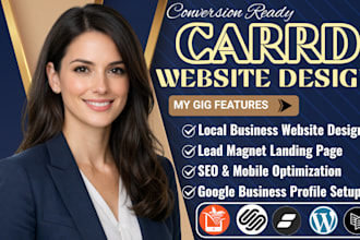design,redesign carrd website for local businesses, lead magnets landing page