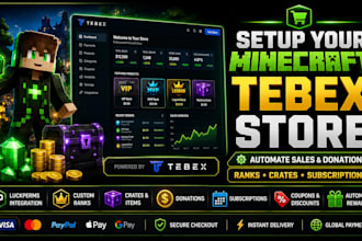 setup and configure your minecraft tebex store