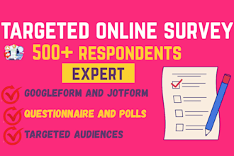recruit 500 targeted participants for your online survey and questionnaire