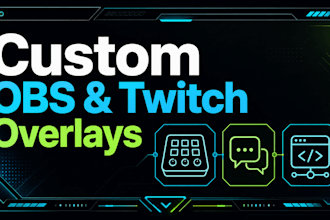 create custom interactive obs and twitch browser source overlays