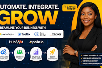 setup monday com trello zoho crm apollo io integration hubspot zapier automation