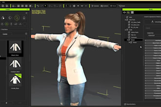 create 3d clothes, texturing and rigging in daz, iclone 8animation and blender
