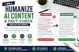 humanize ai content and fact check your text