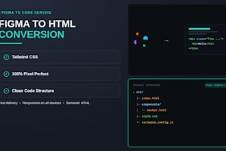 convert figma to HTML CSS and tailwind css responsively
