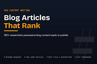 write SEO blog articles that rank and convert