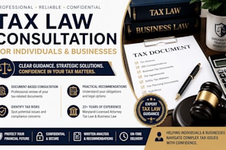 provide tax law consultation for individuals and businesses