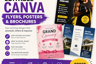 design editable canva flyers posters and brochures
