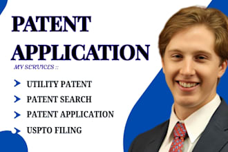 prepare utility patent application, patent search and uspto filing