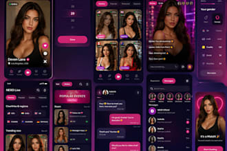 develop a dating app like tinder, hinge, bumble with video chat and live stream