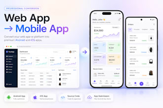 convert your website or web app into android and ios app