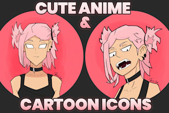 cute anime and cartoon icons