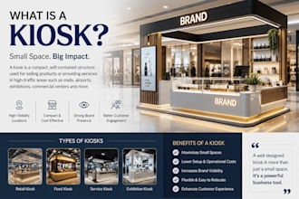 design realistic exhibition booth, kiosk, 3d stand, and virtual booth