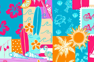 create seamless floral patterns for fabric