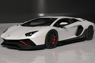 produce a realistic automotive car render or animation