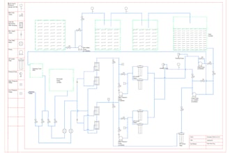 create autocad p and id, pfd and industrial pipeline drawings