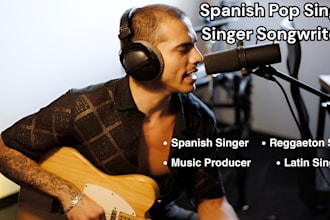 write and sing pop singer, songwriter reggaeton rap, trap, latin song