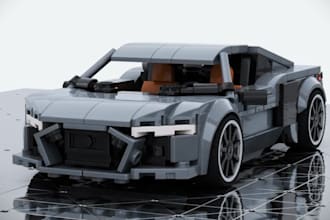 model 3d lego cars, lego moc of vehicle, house, minifigure with part lists, pdf