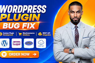 fix wordpress plugin, custom wordpress, woocommerce, PHP, rest API, bug fix