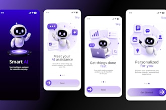 design app splash screen and onboarding screen UI in figma