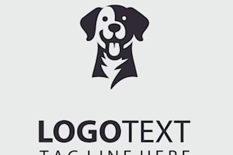 design high quality premium dog themed logo