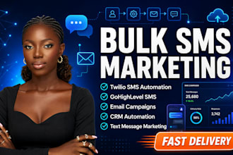 set up bulk SMS marketing, email campaign, text message and gohighlevel SMS