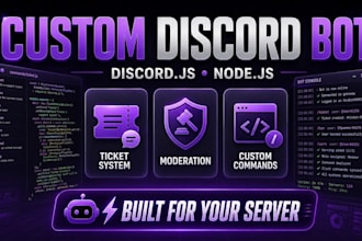 create a custom discord bot using discord js and node js