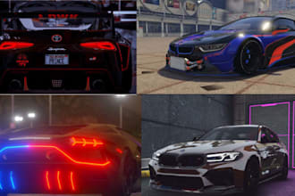 customize a fivem livery cars glowing animated lights