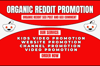 do reddit SEO post to promote youtube kids video