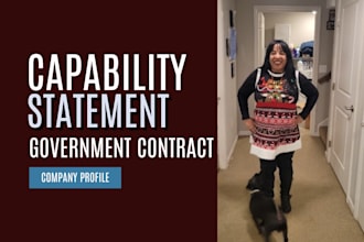 design capability statement for big and small business