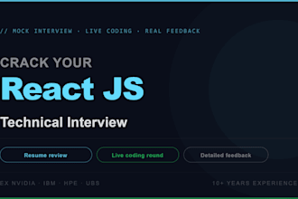 prepare you for react js technical interview with live mock rounds