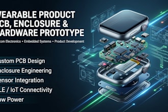 design wearable product pcb, enclosure and hardware prototype