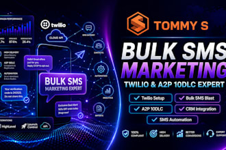set up bulk SMS marketing twilio SMS automation a2p 10dlc SMS campaign