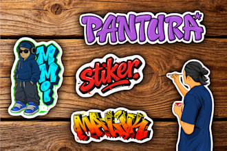 make a cool custom sticker design, and according to the idea you want