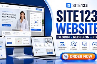 design redesign fix site123 booking website for appointments with SEO