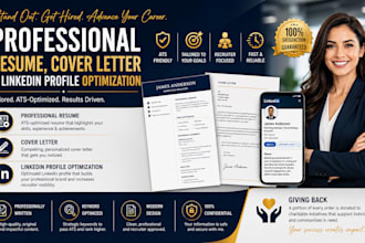 write your resume, cover letter, and optimize your linkedin profile