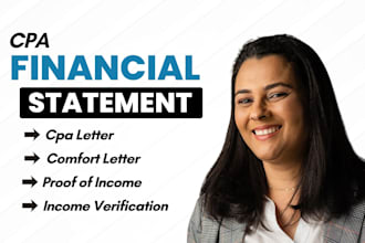 do your CPA verification letter, comfort letter and financial statement