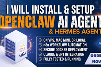 install and setup openclaw, hermes agent, or n8n automation on your vps