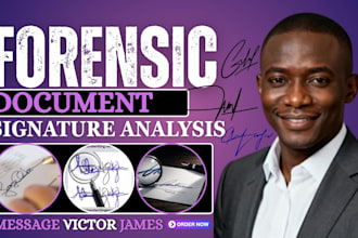 do forensic document analysis, signature verification, handwriting and forgery